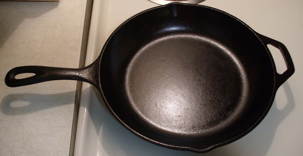 My Lodge Skillet after sanding and re-seasoning