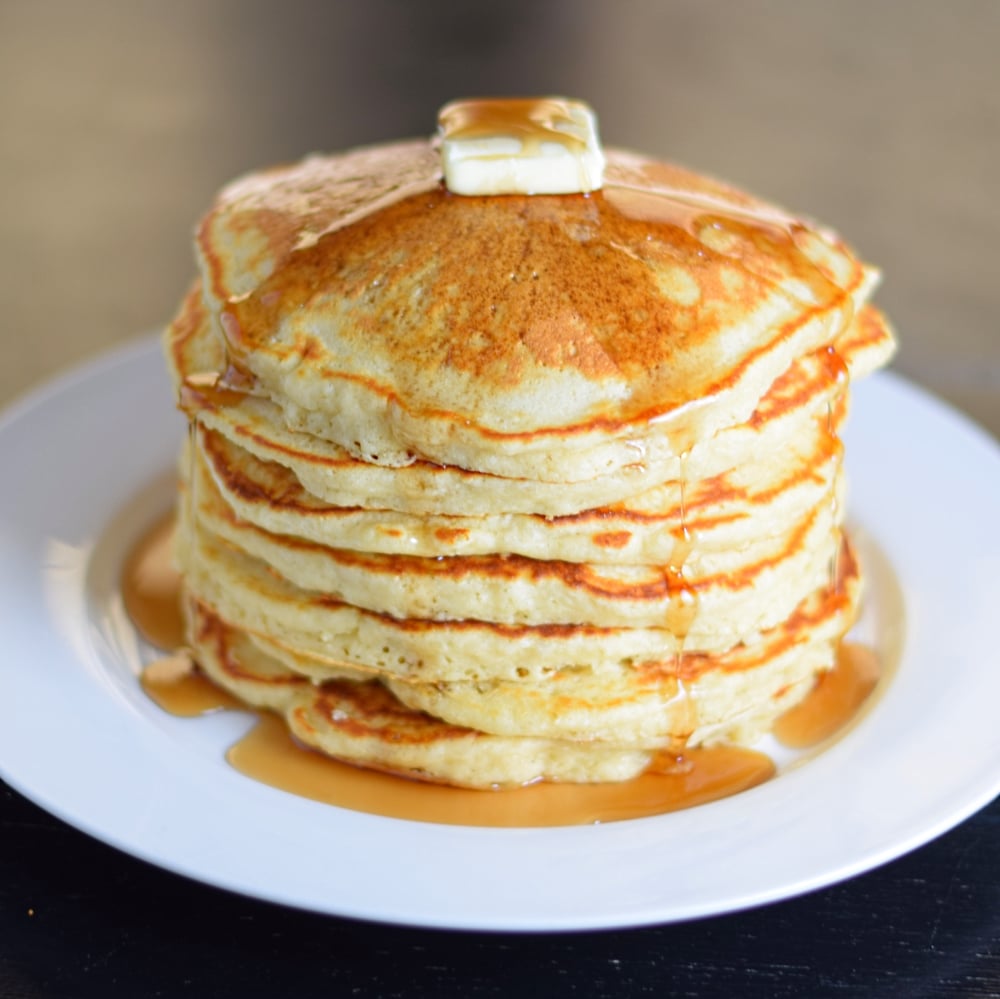 Old fashioned Buttermilk Pancakes from Scratch.