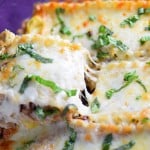 Chicken and artichoke lasagna recipe with basil