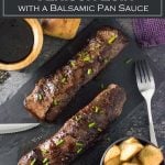 Roasted Venison Loin recipe with Balsamic Pan Sauce #loin #tenderloin #backstrap #venison #deer #wildgame