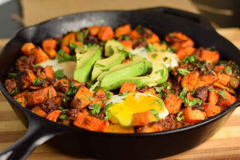 Chorizo and Sweet Potato Hash with Eggs Fox Valley Foodie