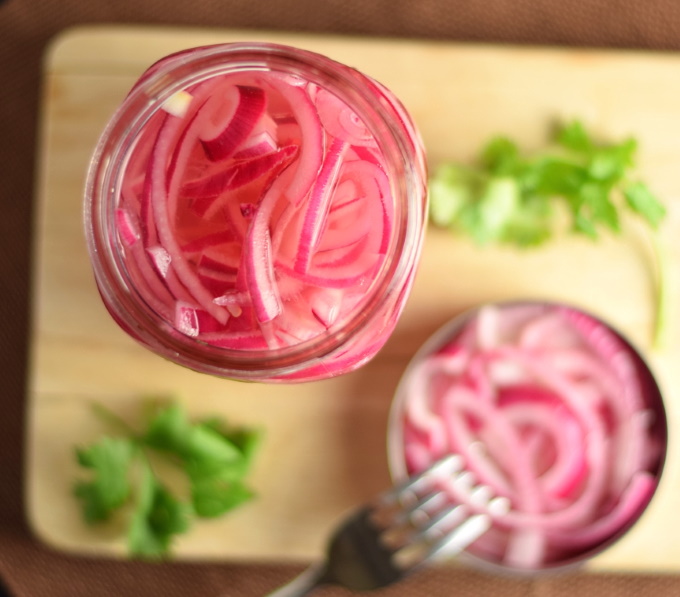 How to make quick pickled red onions.