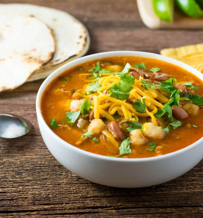 Mexican Posole with Shredded Pork