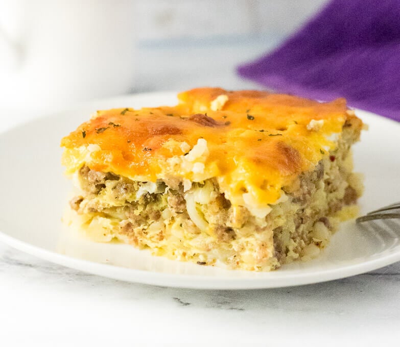 Sausage Hash Brown Breakfast Casserole With Egg And Cheese Fox