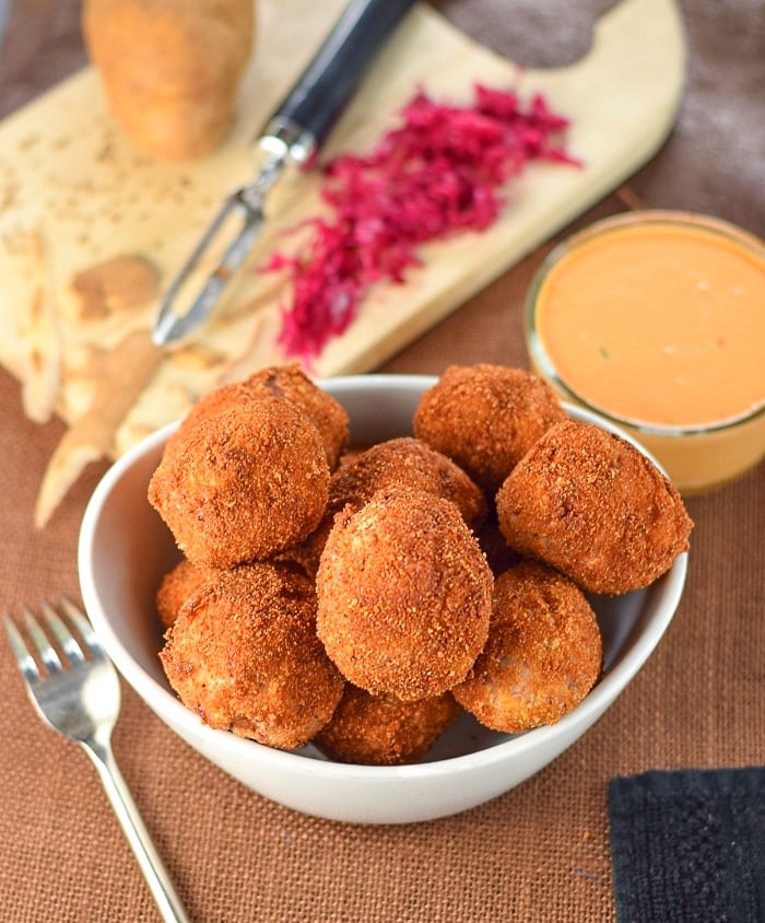 Deep fried sauerkraut balls recipe.