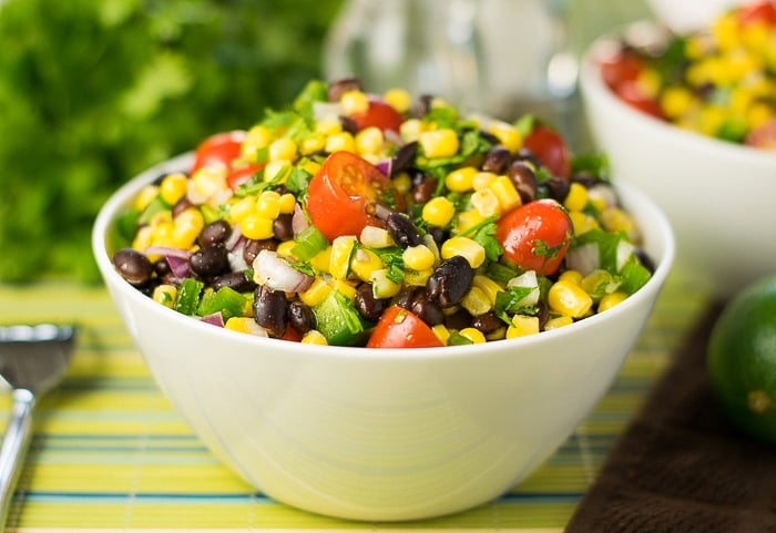 Black bean and corn salad recipe with lime juice