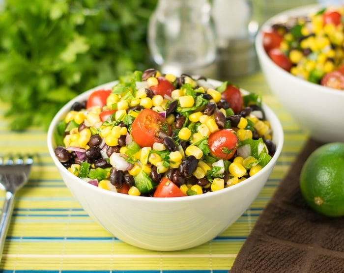 Black bean and corn salad recipe with lime juice