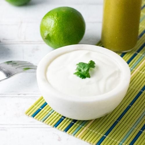 Cilantro Lime Sour Cream Sauce