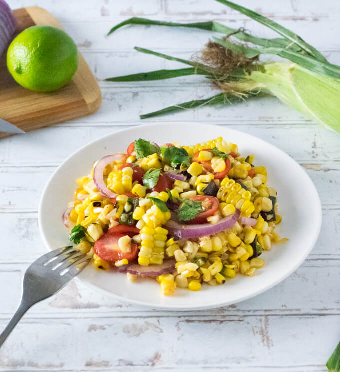 Grilled corn salad recipe