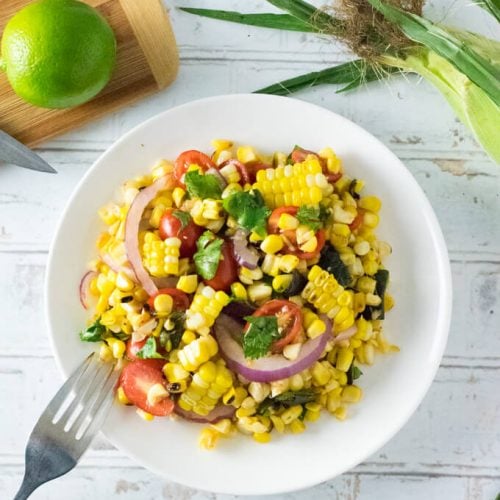 How to make Grilled corn salad