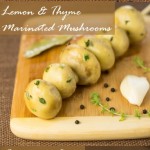 Lemon and thyme marinated mushrooms in oil recipe