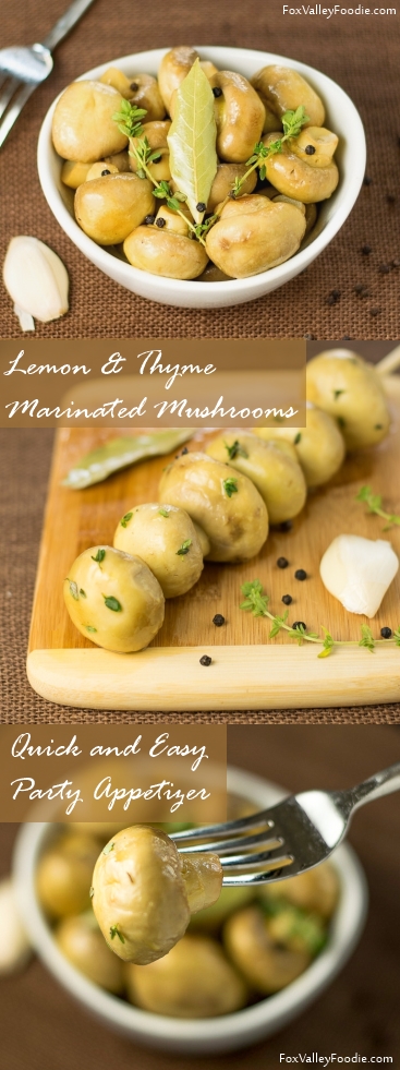 Lemon and thyme marinated mushrooms in oil recipe
