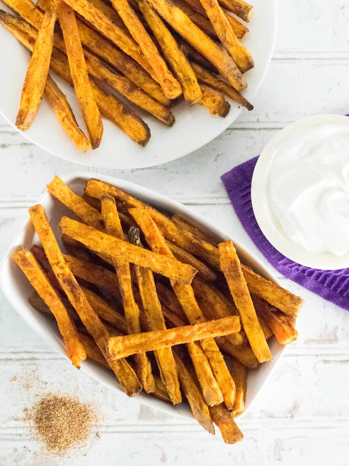 Oven baked sweet potato fries