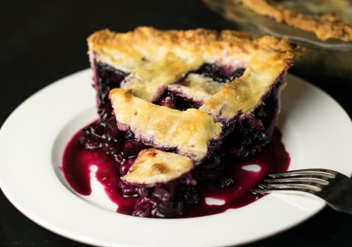 Rhubarb Blueberry Pie