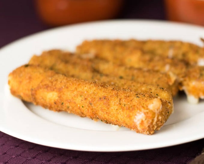 How to Make Homemade Mozzarella Sticks with string cheese.