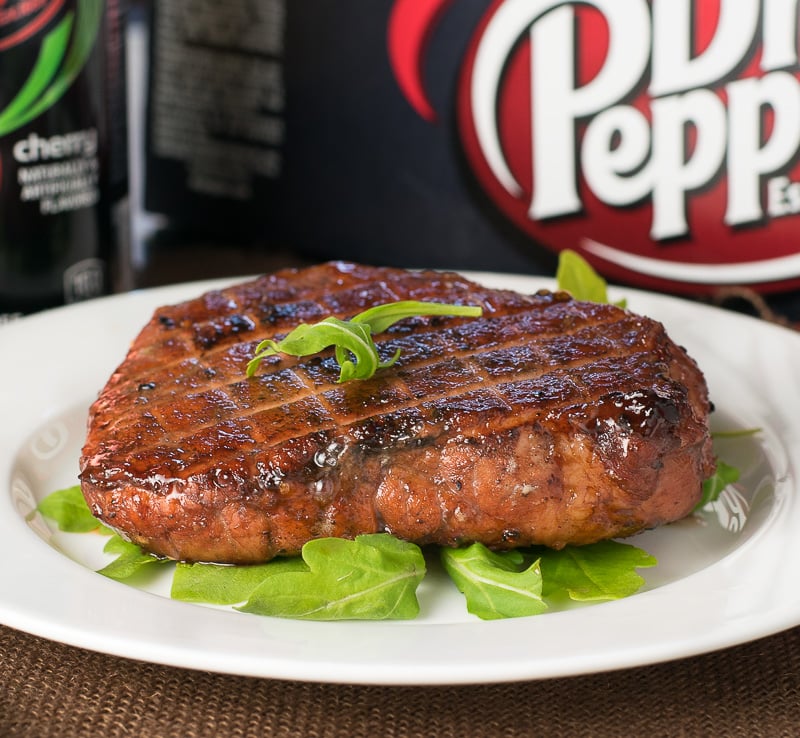 Dr Pepper Cherry Glazed Pork Loin Chops