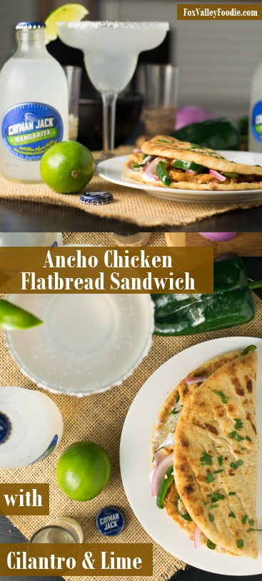 Ancho Chicken Flatbread Sandwich with Cilantro and Lime