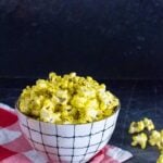 Homemade dill pickle popcorn.