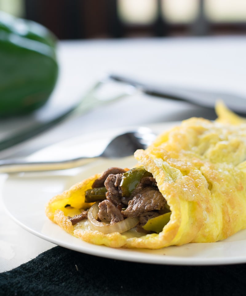 Philly Cheese Steak Omelette recipe