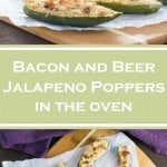 Bacon and Beer Jalapeno Poppers in the oven