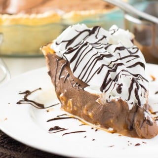 Caramel and Chocolate Marshmallow Cream Pie