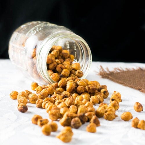 Honey roasted chickpeas recipe.