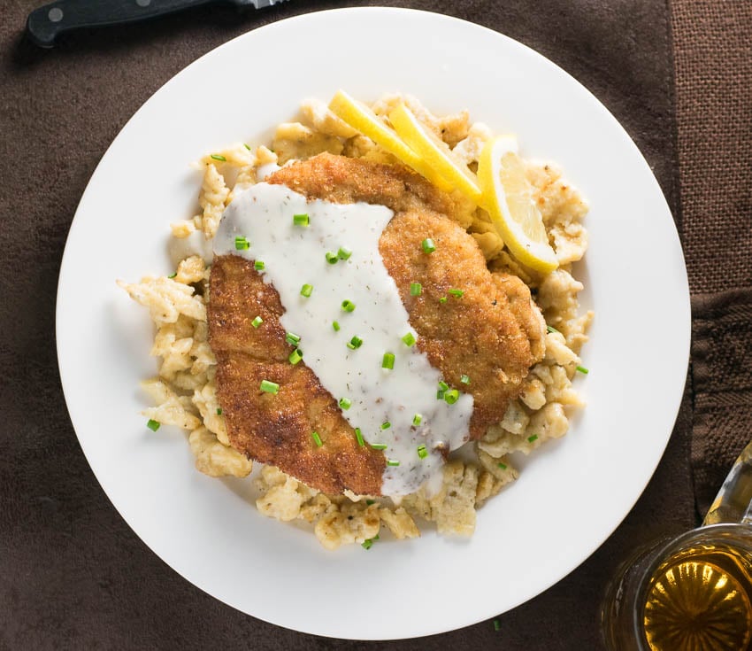 Wiener Schnitzel with Lemon Dill Sauce recipe