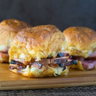 Brown Sugar and Butter Glazed Baked Ham Sandwiches