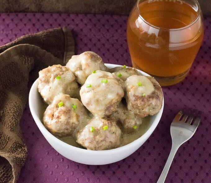 Cocktail Meatballs in Garlic Butter Sauce Party Appetizer