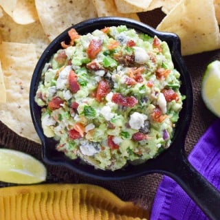 Blue Cheese and Bacon Guacamole Dip recipe