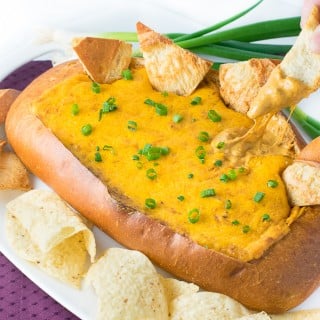 Easy Chili Cheese Dip Bread Boat