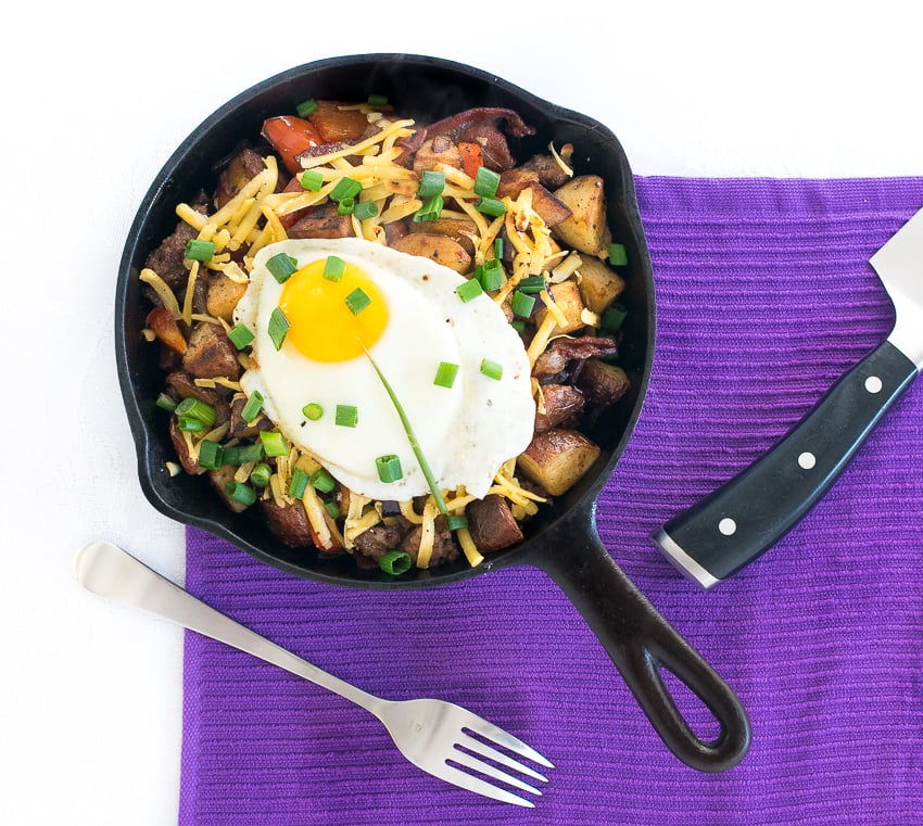 Red Potato Breakfast Hash with Smoked Gouda