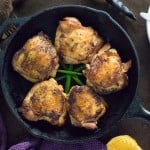 Crispy Soy Brined Chicken Thighs