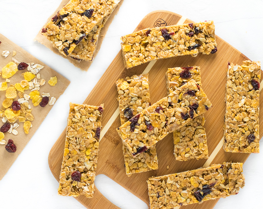 Peanut Butter Granola Bars with Cranberries and Almonds Fox Valley Foodie