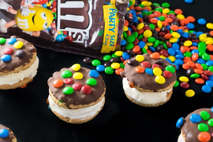 Chocolate Dipped M&M® Ice Cream Cookie Sandwiches Hasbro