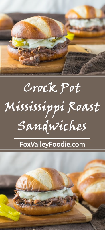 Crock Pot Mississippi Roast Sandwiches