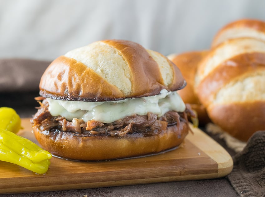 Crock Pot Mississippi Roast Sandwiches