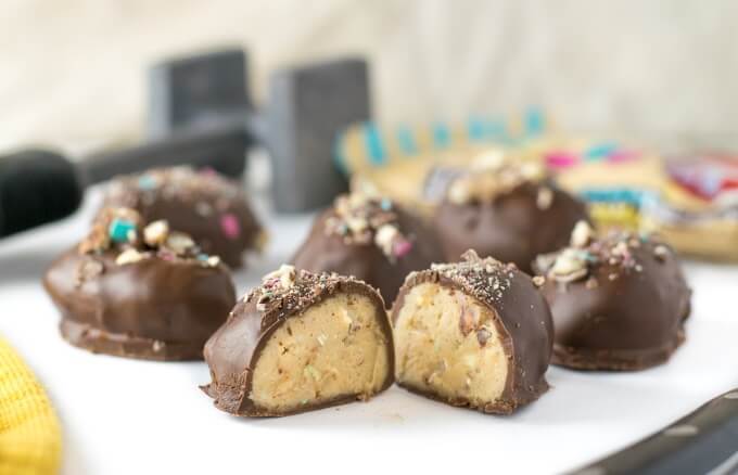 M&M Cookie Dough Truffles