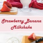 Strawberry Banana Milkshake recipe #dessert #milkshake
