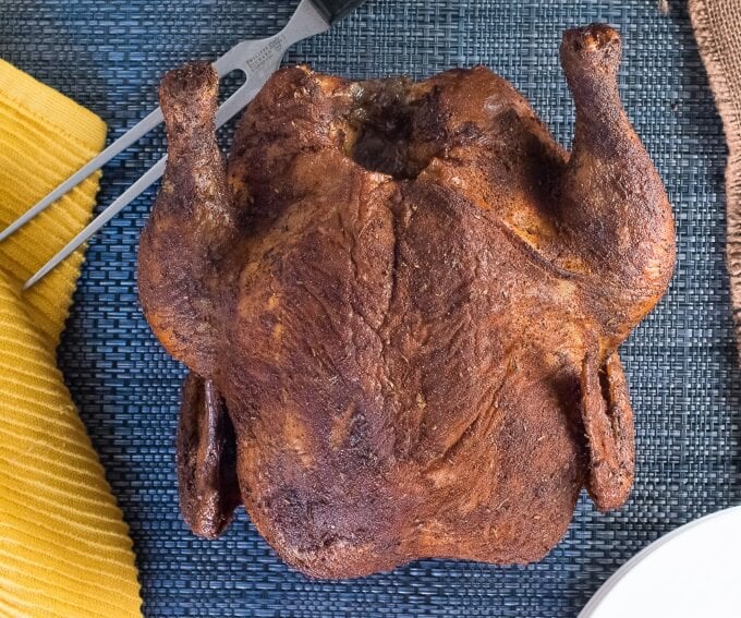 Smoked Whole Chicken with Blackened Seasoning