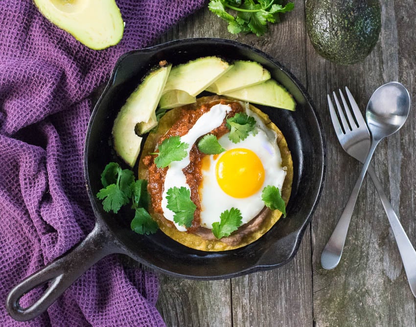 Huevos Rancheros with Chorizo Sauce