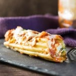 Spinach Artichoke and Chicken Manicotti