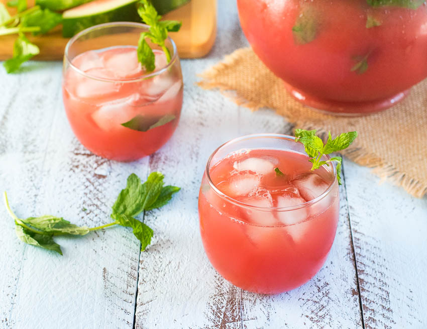 Watermelon Grapefruit Agua Fresca with Mint Recipe - No Sugar Added!