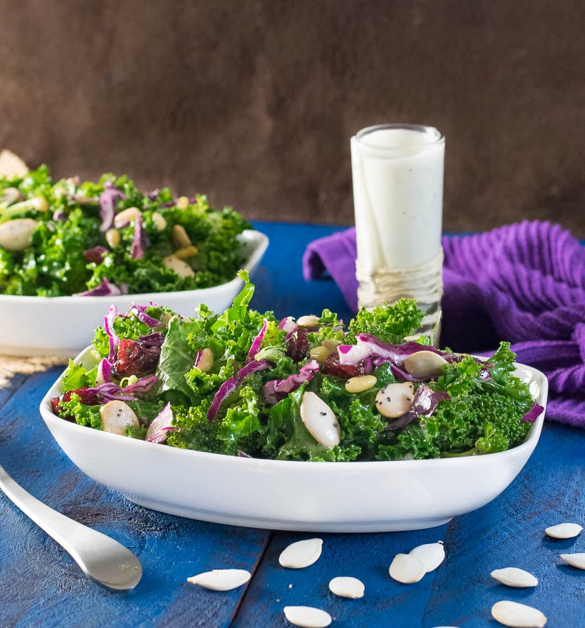 Kale and Broccoli Salad with Poppyseed Dressing