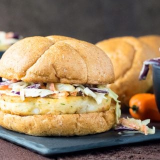 Caribbean Coleslaw with Trident Alaskan Pollock Burgers