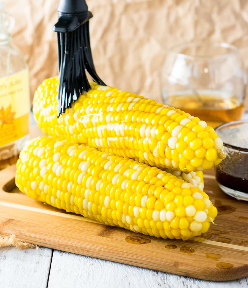 Browned Butter Maple Bourbon Corn on the Cob