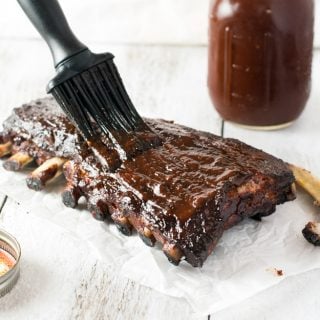 Smoked Cherry BBQ Sauce with Ribs