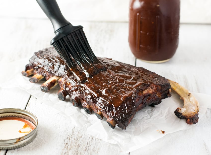 Smoked Cherry BBQ Sauce with Ribs