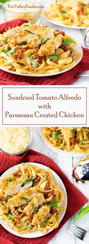 Sundried Tomato Alfredo with Parmesan Crusted Chicken Recipe
