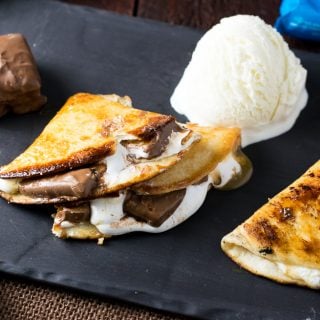 Dessert Quesadilla with SNICKERS® Crisper